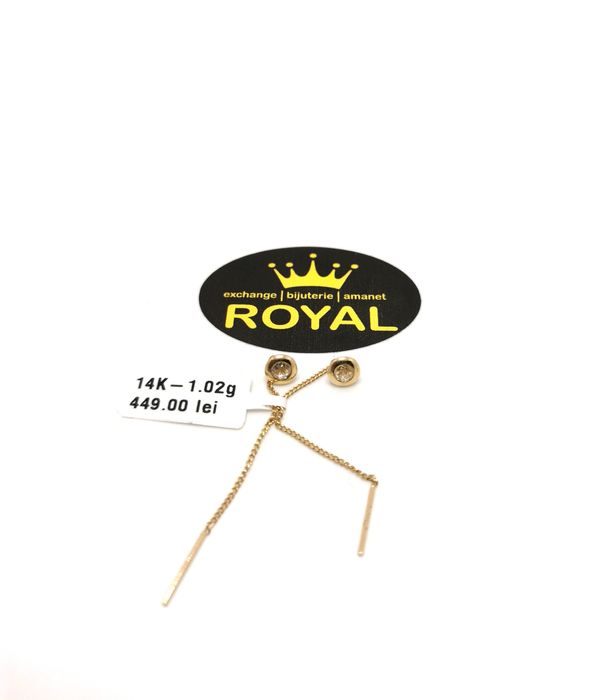 Bijuteria Royal cercei din aur 14k 1.02 gr