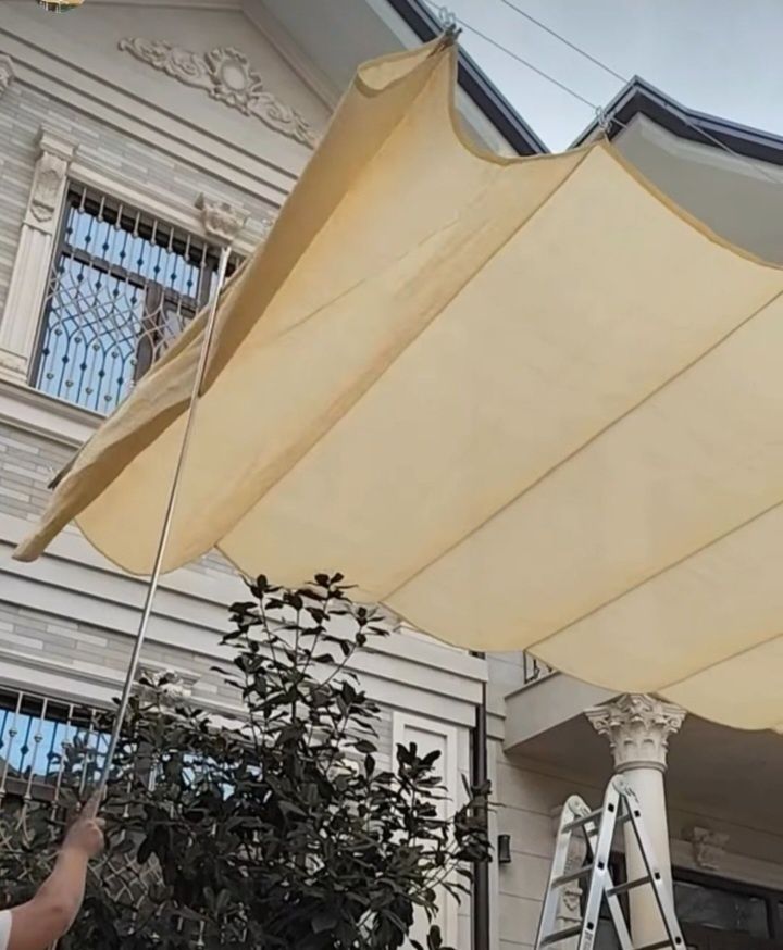 Mikroklimat quyoshdan saqlovchi setka ustanovka
