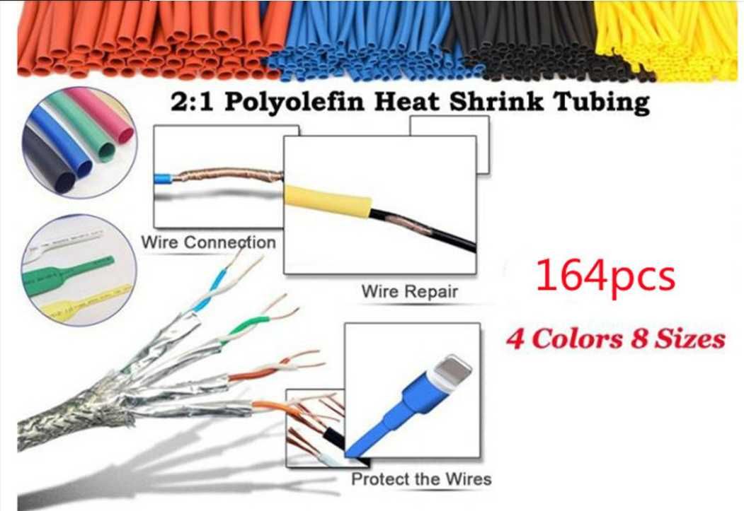 530шт. 328 шт. 164 шт. термоусадочные трубки Комплект трубок