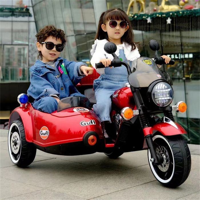 Новый Детский мотоцикл для детей двухметсный большой