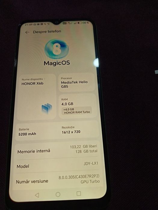 Telefon Honor x6b ,4G,4 GB cu 126 GB