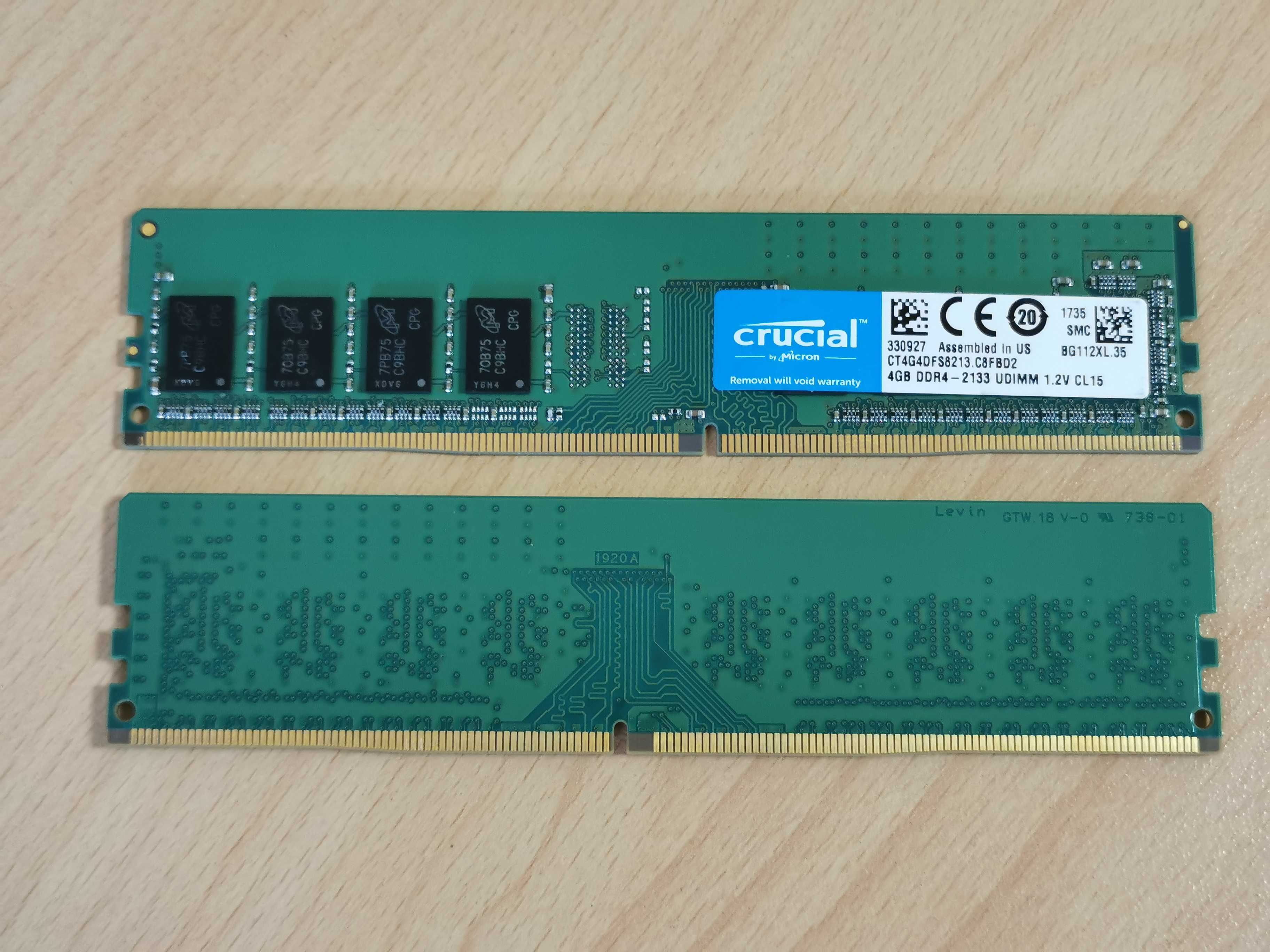 8GB DDR4 Crucial 2x 4GB 2133 MHz ram / рам памет