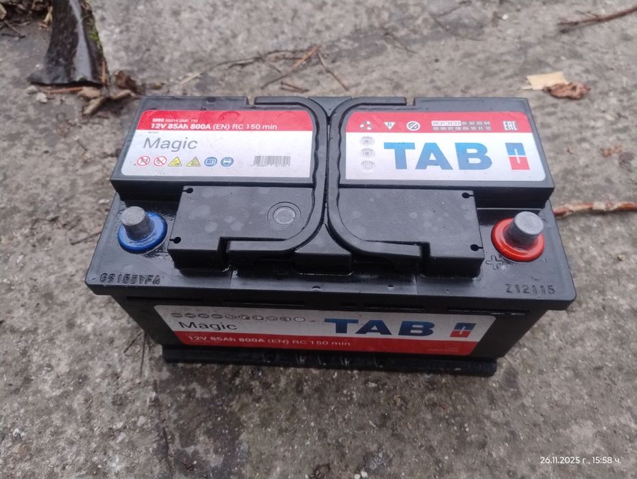 Акумулатор 85Ан 600А пусков ток