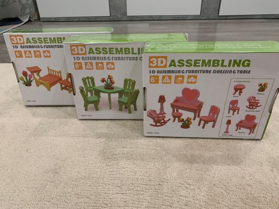 Игрушечная деревянная мебель наборы