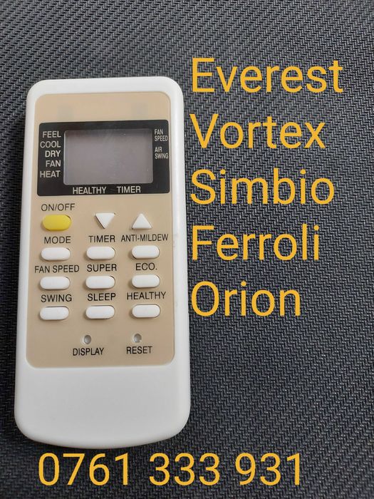 Telecomanda aer vortex tcl hokkaido hisense beko starlight vonino lg