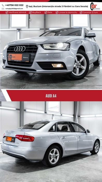 AUDI A4 SEDAN Fab2015Benzină Euro5CP120 Navi Climatronic Jante Senzori