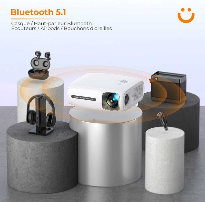 Videoproiector Yaber PRO V7, 9500 lumeni, 5G WiFi Bluetooth 4K