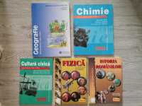 Diverse manuale pentru clasa a VIII-a: fizica, geografie, istorie, etc