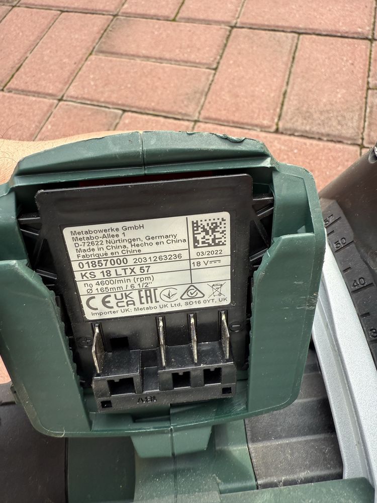 Fierăstrău circular manual Metabo KS 18 LTX 57