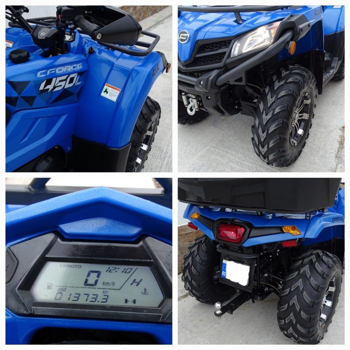 ATV ‼️CF MOTO‼️450 L ‼️2020‼️4X4‼️NR NEGRU‼️1300KM