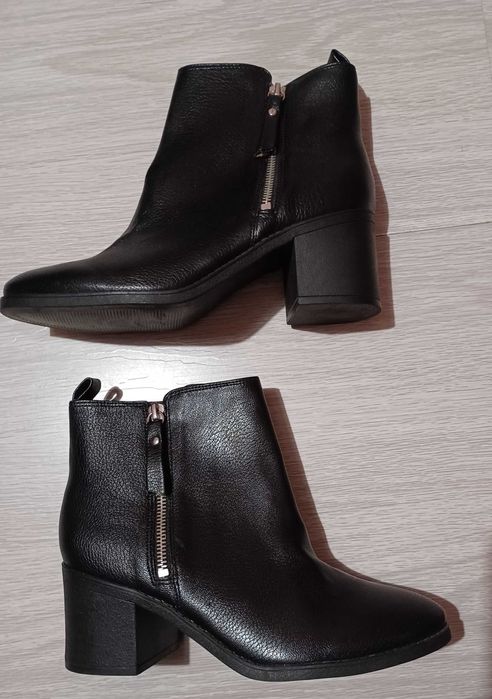 H&M нови черни кожени боти номер 38