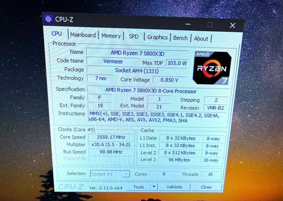 Procesor AMD Ryzen 7 5800X3D socket AM4 box