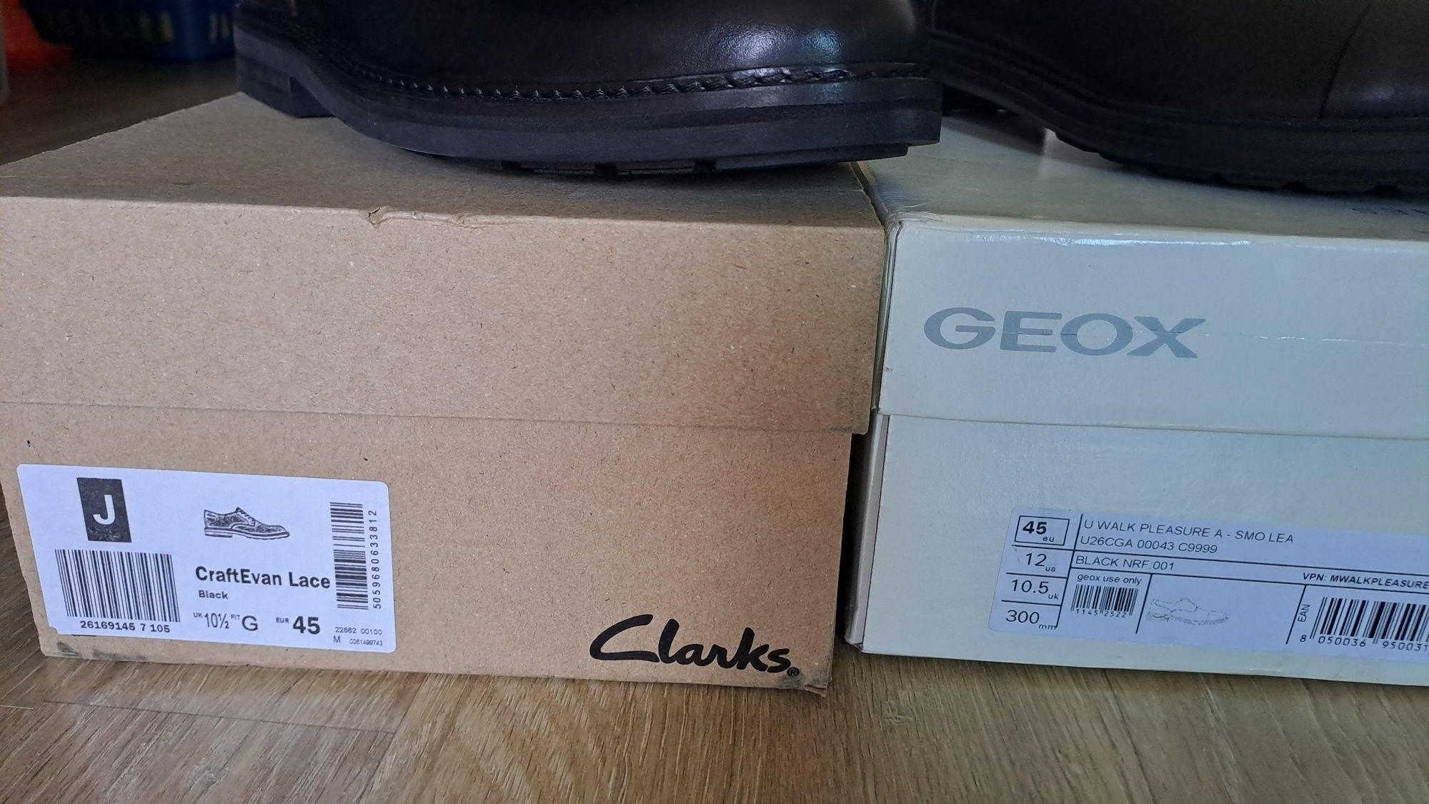 Мъжки кожени обувки Geox,Clarks,Florsheim,Rockport-номер 45;44.5