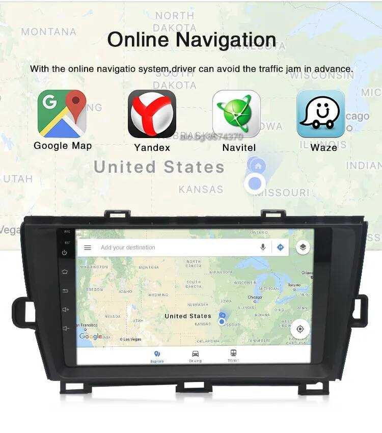 Toyota Prius XW30 2009 - 2015 Мултимедия CARPLAY  за  Android 13