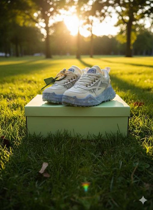 Adidasi OFF White ODSY 1000 Marble Blue - Produs PREMIUM