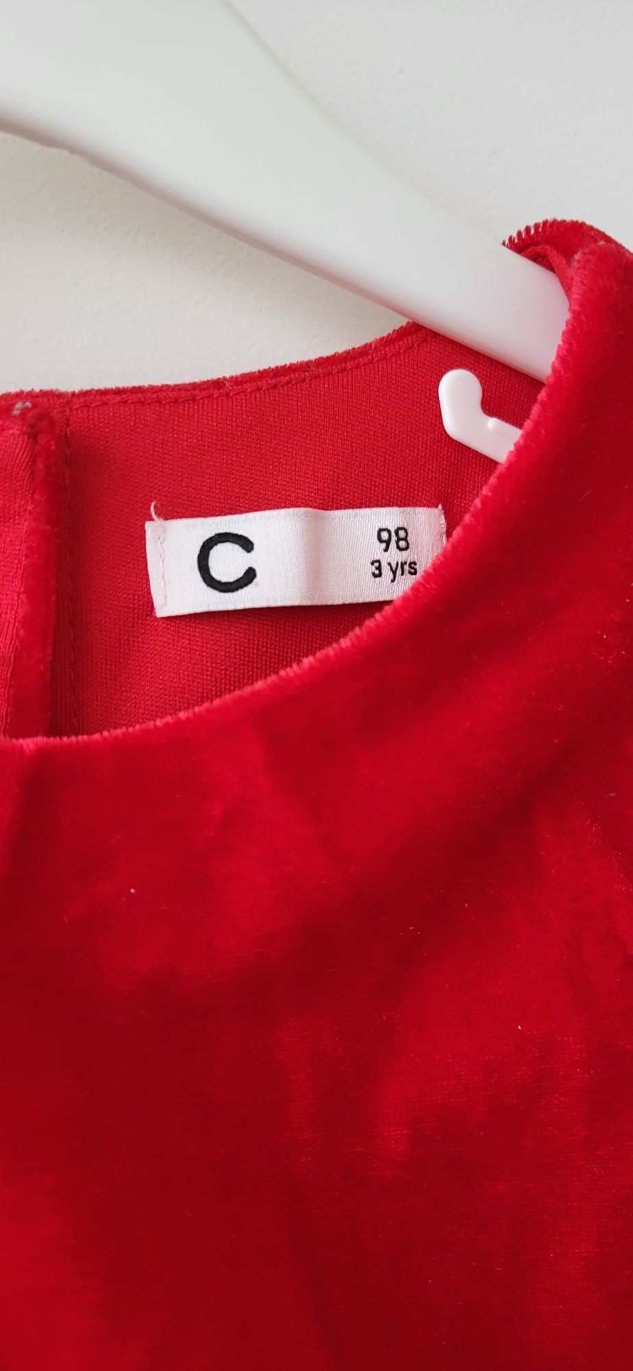 Детска червена рокля 98 р-р