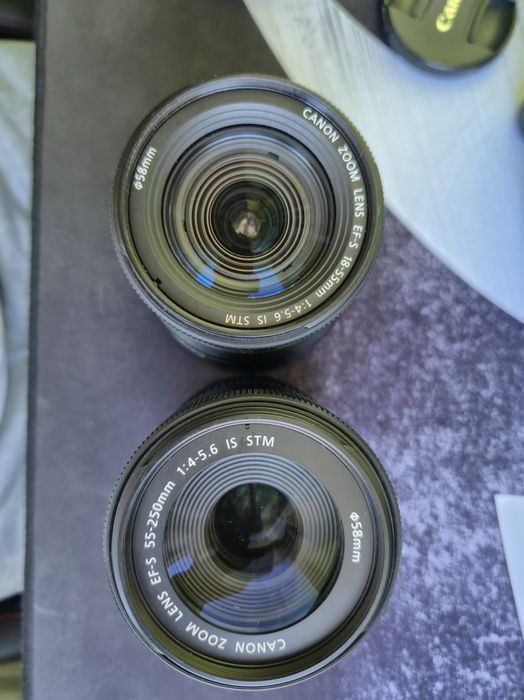 Фотоапарат и обектив: Canon EOS 250D + 18‑55 кит + 55‑250 IS STM