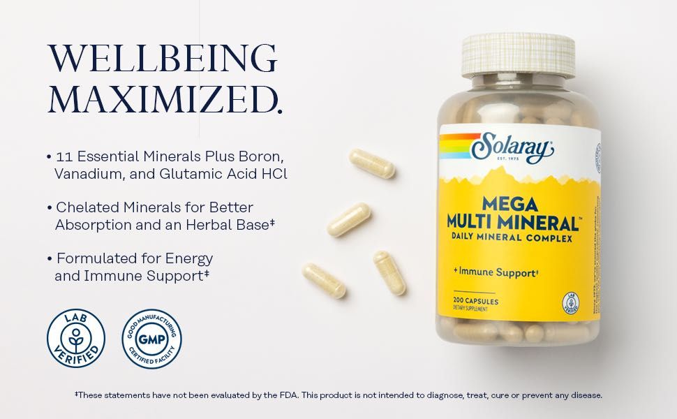 Витамины Solaray Mega Multi mineral