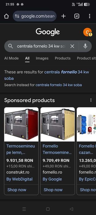 Vind centrala tip Sobă