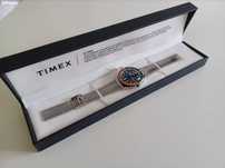 Vând ceas Timex Q Reissue TW2U61100 – model cu bezel portocaliu-albast