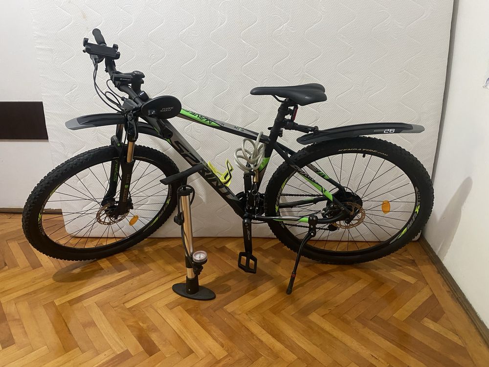 Bicicleta MTB Sprint Maverick 29 PRO - Negru/Verde Neon Mat 480 mm