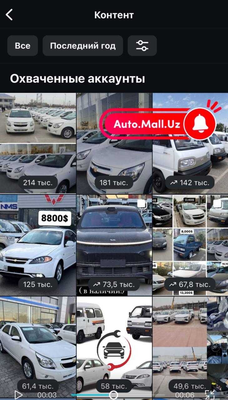 Auto.Mall.Uz dan kredit asosida Cobalt avtomobili Yillik: 14%