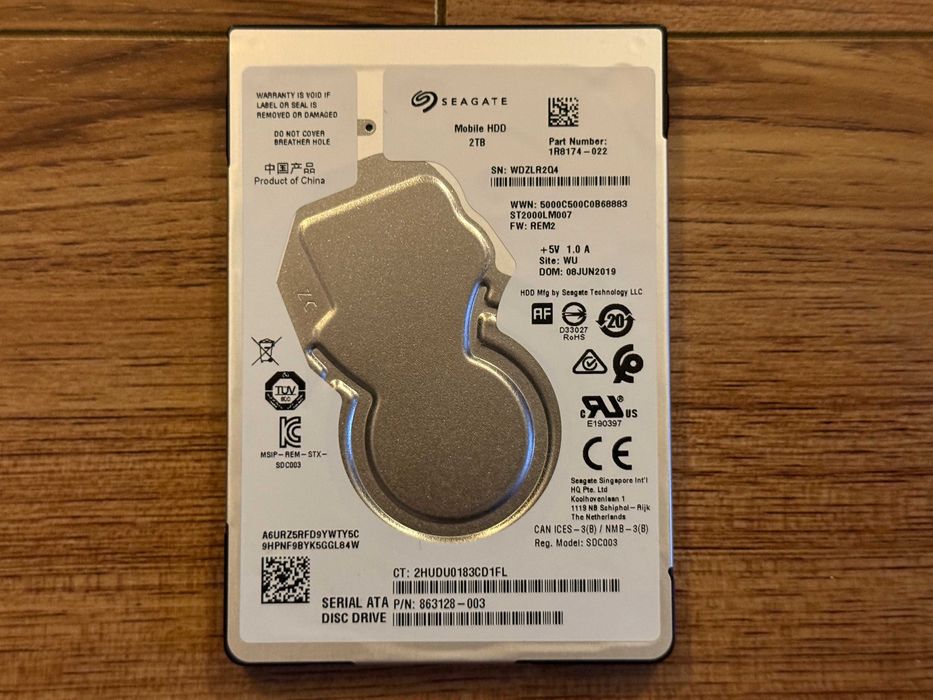 2000GB HDD 2.5 Seagate ST2000M007/Slim Sata 3/5400rpm/6Gbps/100% Здрав