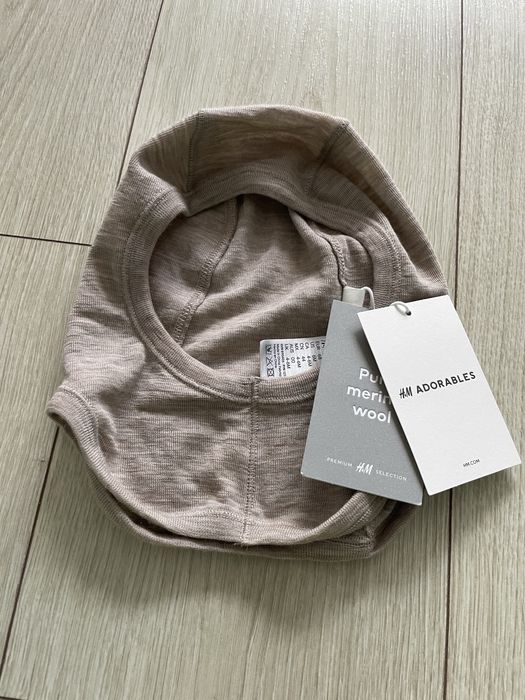 Cagula/caciula din lana merinos, H&M, 4-6 luni (68cm)
