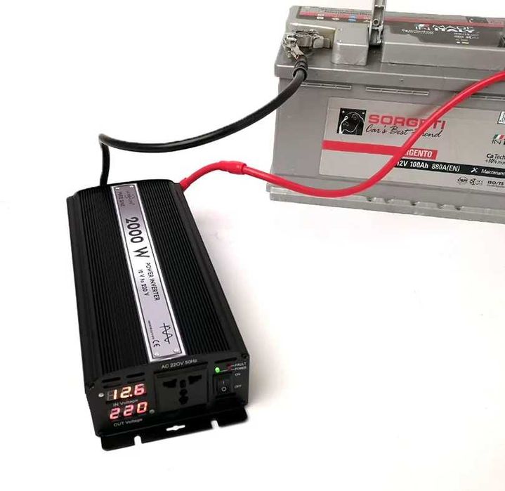 Invertor Long Life Sinus Pur 12v/24v 2000 w Auto/Rulota/Fotovoltaice