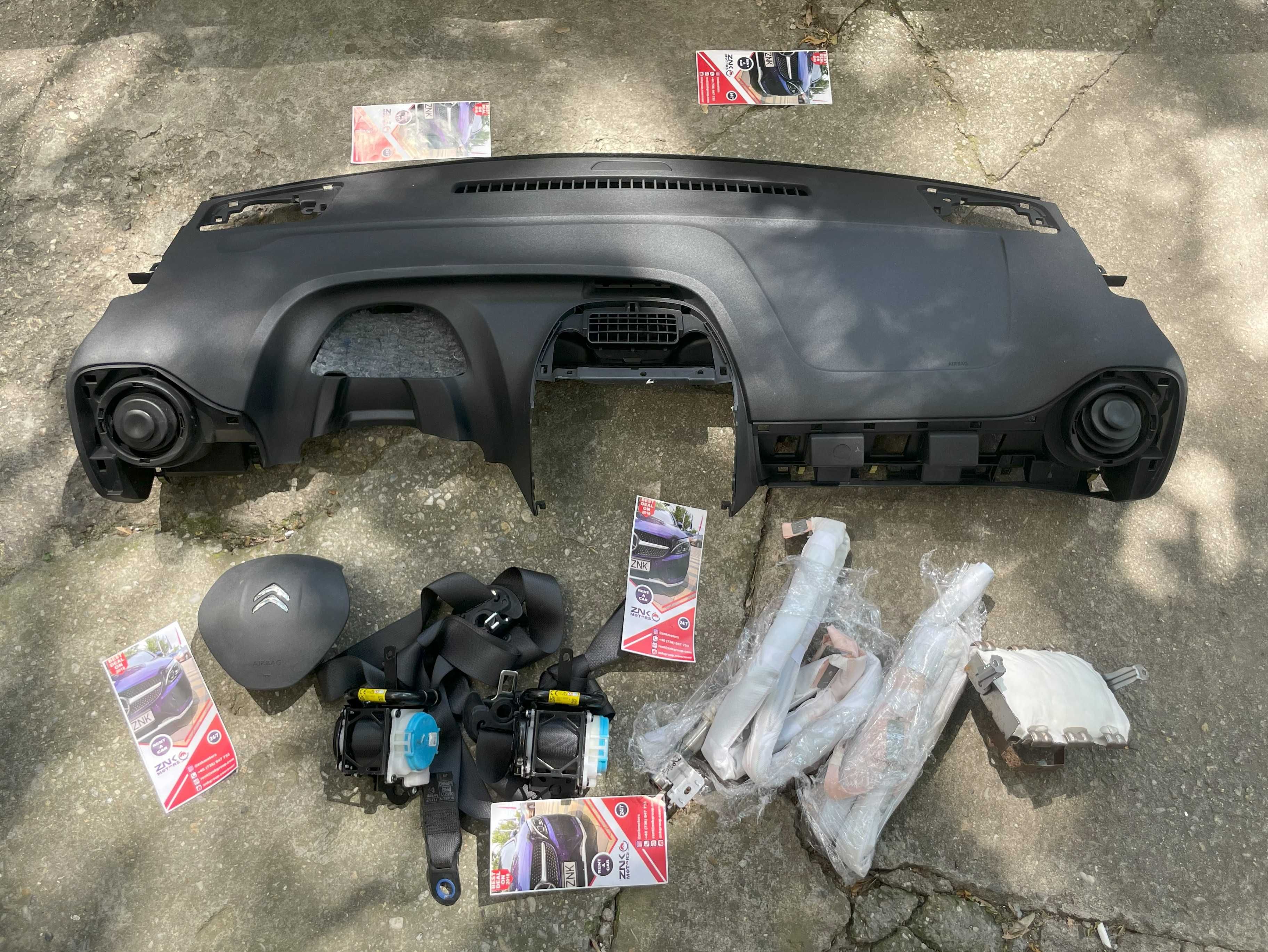 Citroen C1 plansa de bord - kit airbag volan pasager cortine - centuri