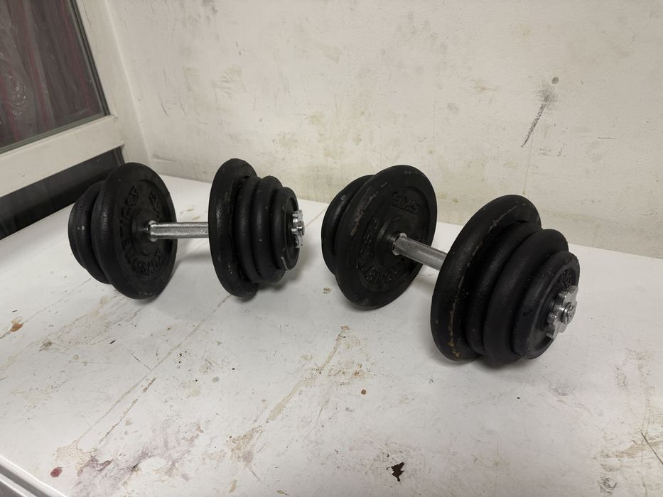 Gantere reglabile fier noi, set 25 kg+25 kg=50 kg, pret 600 lei