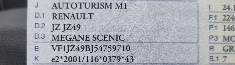 De vânzare Renault scenic euro 6!!!