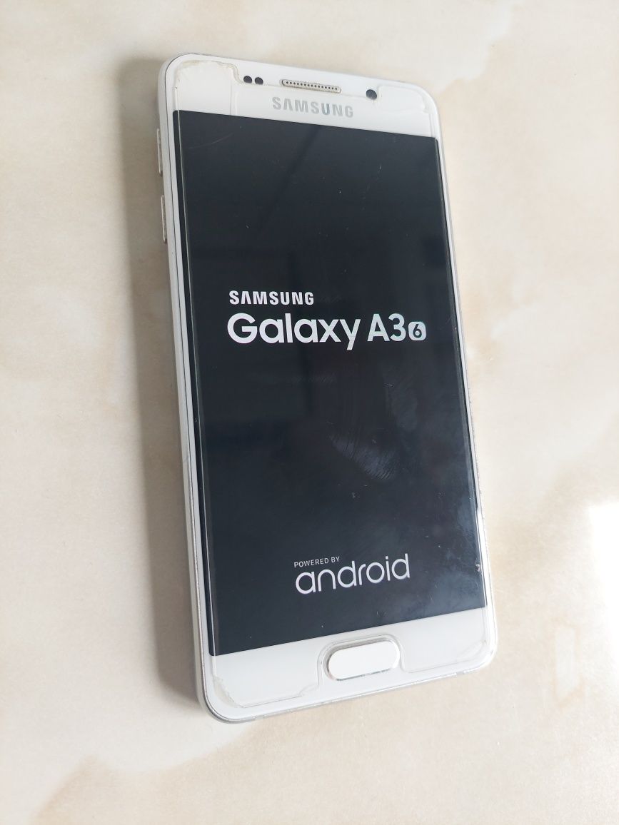 Vând Samsung A3 2016 ALB/white fără probleme + țiplă //poze reale