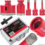 Set carote diamantate, 6 - 68 mm, HEX, M14, 6 piese, Red Technic