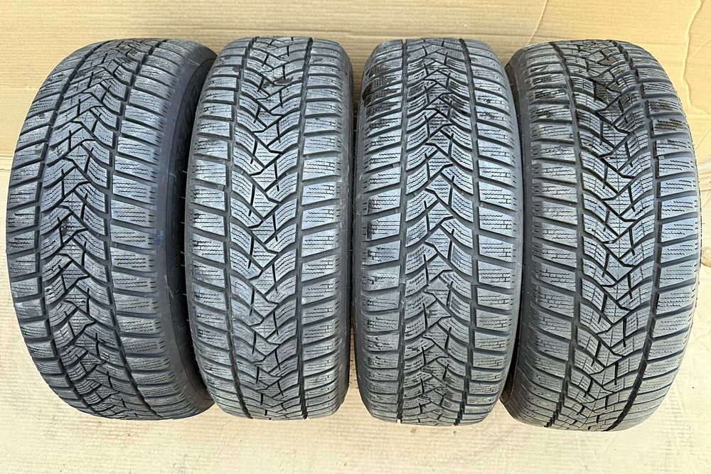 Set 4 roti complete IARNA pt. BMW SERIA 1 cu DUNLOP 195 55 16 DOT 2523