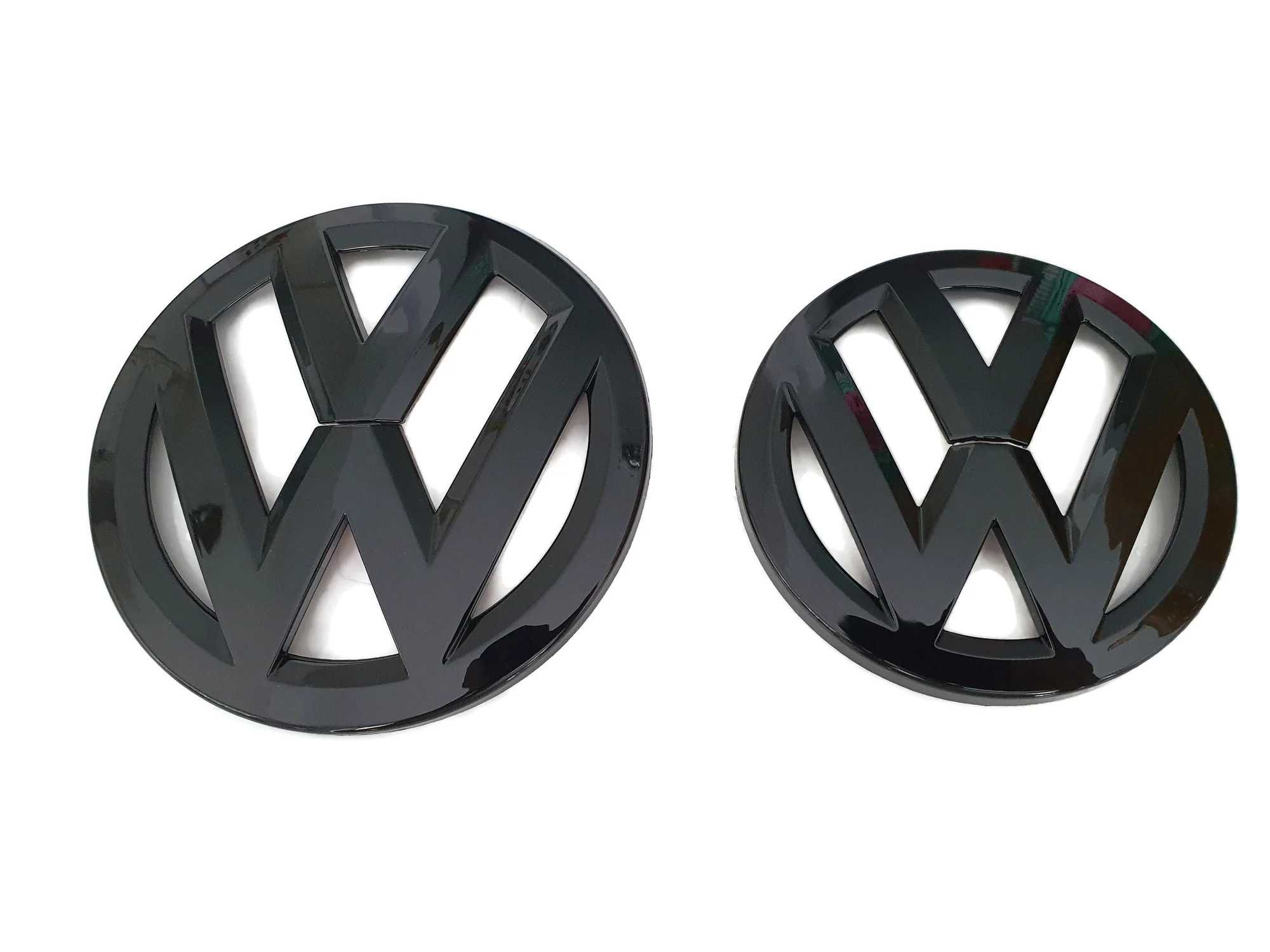 Set 2 Embleme Fata Spate Negru Lucios Volkswagen VW Passat B7, 2011-15