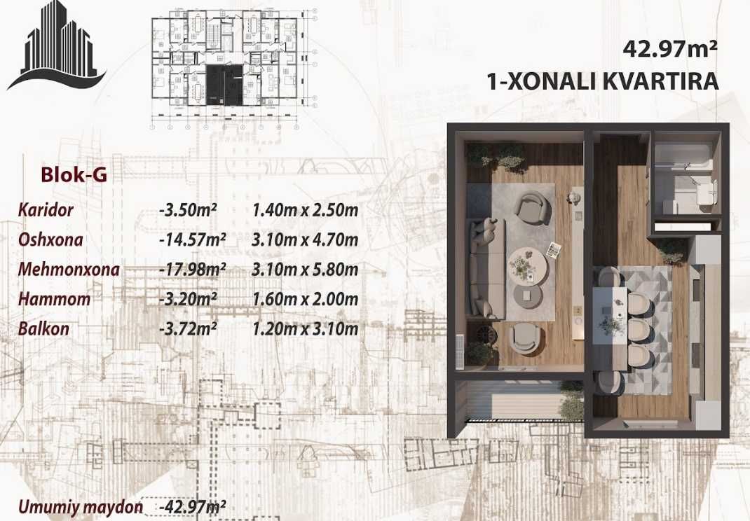ОТ 10 млн за кв метр  1х-комн квартира с ремонтом  (707)