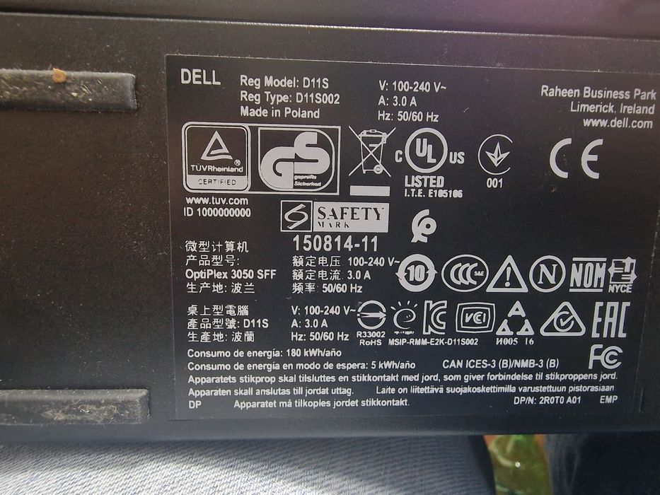 Desktop Dell D11S I5 gen 6 8g 256 ssd