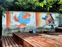 Pictură murală, pictură pe pereți, street art - interior/exterior