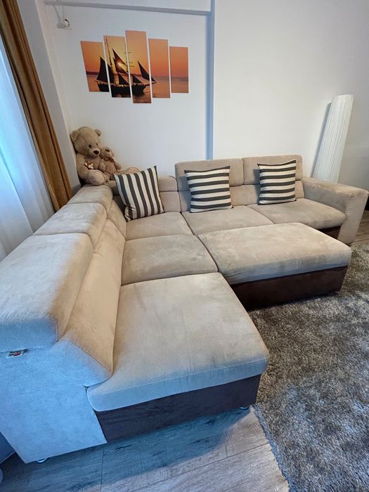 Canapea colțar LEMS 285x225 cm - modernă și confortabilă