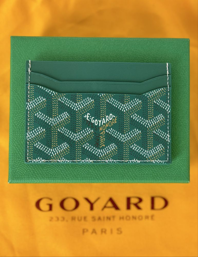 Goyard card wallet (green)