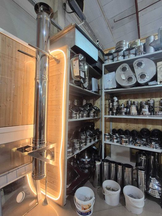 Дымоход/Сэндвич трубы/утепленные трубы/дымоход для печи/термо трубы.