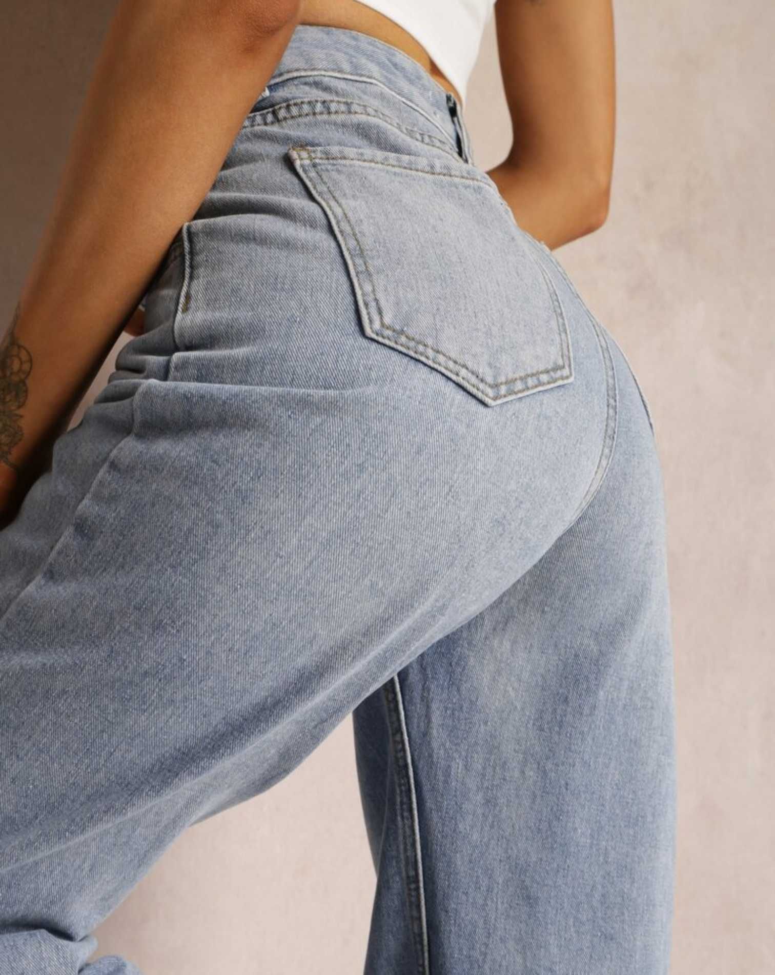 Blugi/jeans dama, blue clasic, S/36, wide/largi, nou cu eticheta