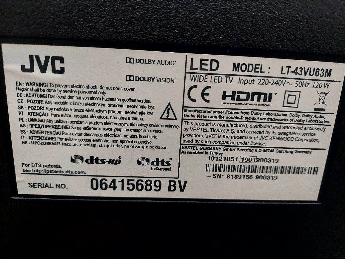 Vand Smart TV LED JVC diagonala 109