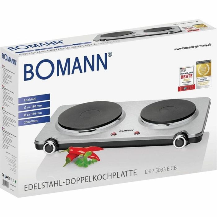 Електрически двоен котлон Bomann 2500 W DKP 5033 E CB– мощен, компакте