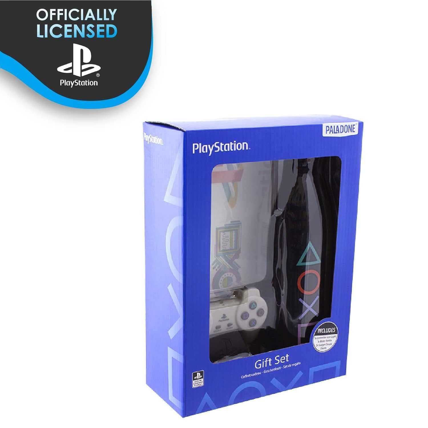 Подаръчен комплект PlayStation Часовник Будилник Бутилка Лампа Стикери