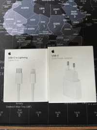 Apple USB C Кабел(1M) и USB C Адаптер(20W)