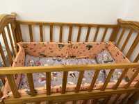 Детская кровать и люлька с матрасом и бортиками