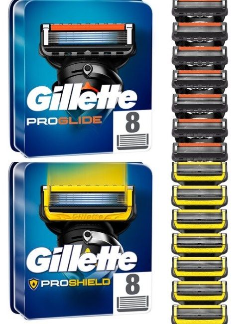 Gillette ножчета за бръснене, Жилет ProGlide, Proshield, Fusion 5 8бр