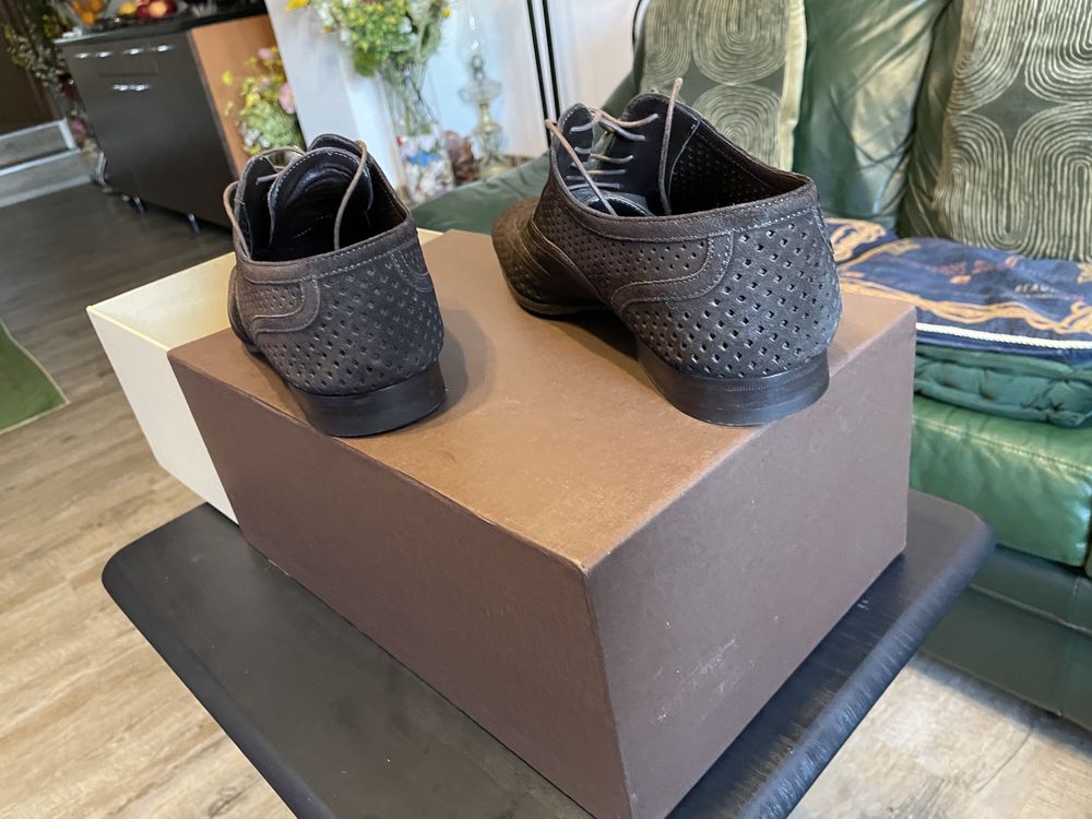 Pantofi piele intoarsa Louis Vuitton LV ORIGINALI adidasi tenesi